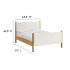 Modway Maven Queen Size Boucle Upholstered Platform Bed