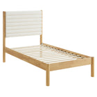 Modway Olea Channel Tufted Boucle Solid Wood Twin Platform Bed