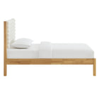 Modway Olea Channel Tufted Boucle Solid Wood Twin Platform Bed
