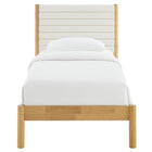 Modway Olea Channel Tufted Boucle Solid Wood Twin Platform Bed