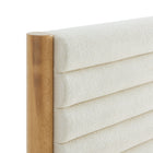 Modway Olea Channel Tufted Boucle Solid Wood Twin Platform Bed