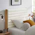 Modway Olea Channel Tufted Boucle Solid Wood Twin Platform Bed