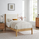Modway Olea Channel Tufted Boucle Solid Wood Twin Platform Bed