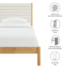 Modway Olea Channel Tufted Boucle Solid Wood Twin Platform Bed
