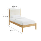 Modway Olea Channel Tufted Boucle Solid Wood Twin Platform Bed