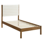 Modway Olea Channel Tufted Boucle Solid Wood Twin Platform Bed