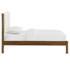 Modway Olea Channel Tufted Boucle Solid Wood Twin Platform Bed