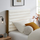 Modway Olea Channel Tufted Boucle Solid Wood Twin Platform Bed