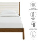 Modway Olea Channel Tufted Boucle Solid Wood Twin Platform Bed