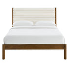 Modway Olea Channel Tufted Boucle Solid Wood Full Platform Bed