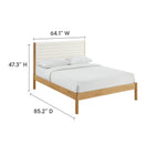 Modway Olea Channel Tufted Boucle Solid Wood Queen Platform Bed