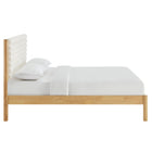 Modway Olea Channel Tufted Boucle Solid Wood King Platform Bed