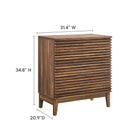 Modway Render Large 3-Drawer Nightstand