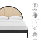 Modway Odette Queen Arched Rattan Cane Platform Bed