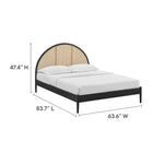 Modway Odette Queen Arched Rattan Cane Platform Bed
