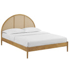 Modway Odette Queen Arched Rattan Cane Platform Bed  