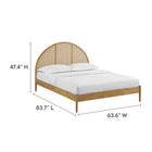Modway Odette Queen Arched Rattan Cane Platform Bed