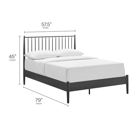 Modway Adair Spindle Metal Full Platform Bed  