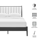 Modway Adair Spindle Metal Queen Platform Bed