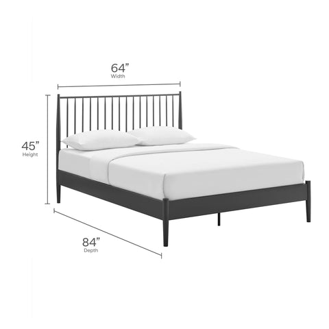Modway Adair Spindle Metal Queen Platform Bed  