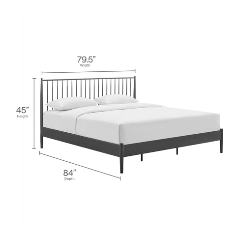 Modway Adair Spindle Metal King Platform Bed  