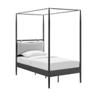 Modway Marlowe 4-Poster Canopy Metal Twin Platform Bed  