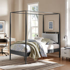 Modway Marlowe 4-Poster Canopy Metal Twin Platform Bed