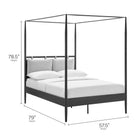 Modway Marlowe 4-Poster Canopy Metal Full Platform Bed