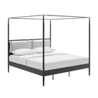 Modway Marlowe 4-Poster Canopy Metal King Platform Bed  