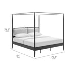 Modway Marlowe 4-Poster Canopy Metal King Platform Bed