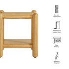 Modway Arcus Rectangular 2-Tier Side Table