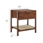 Modway Oswin 1-Drawer Wood Nightstand