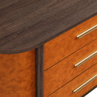 Modway Coralie Curved 6-Drawer Vegan Leather Oval Dresser