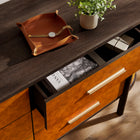 Modway Coralie Curved 6-Drawer Vegan Leather Oval Dresser