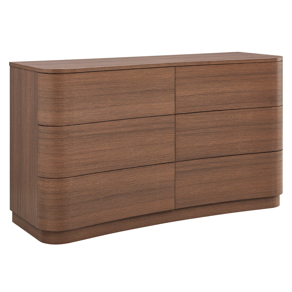 Modway Mirae 6-Drawer Curved Dresser  