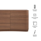 Modway Mirae 6-Drawer Curved Dresser