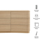 Modway Mirae 6-Drawer Curved Dresser