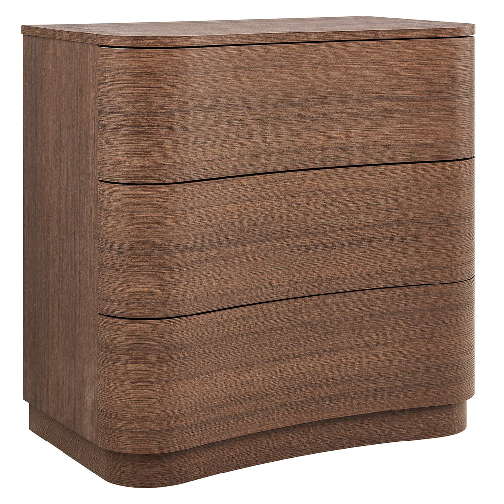 Modway Mirae 3-Drawer Curved Compact Dresser  