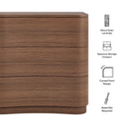Modway Mirae 3-Drawer Curved Compact Dresser