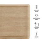 Modway Mirae 3-Drawer Curved Compact Dresser