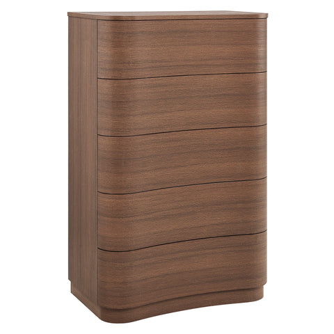 Modway Mirae 5-Drawer Curved Dresser Chest of Drawers  