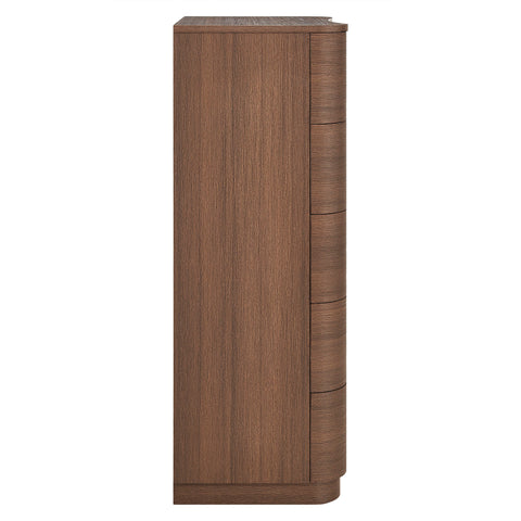 Modway Mirae 5-Drawer Curved Dresser Chest of Drawers  