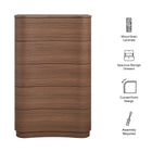 Modway Mirae 5-Drawer Curved Dresser Chest of Drawers