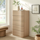 Modway Mirae 5-Drawer Curved Dresser Chest of Drawers