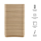 Modway Mirae 5-Drawer Curved Dresser Chest of Drawers
