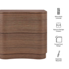 Modway Mirae 2-Drawer Curved Nightstand