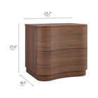 Modway Mirae 2-Drawer Curved Nightstand