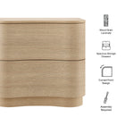 Modway Mirae 2-Drawer Curved Nightstand