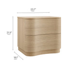 Modway Mirae 2-Drawer Curved Nightstand