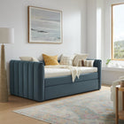 Modway Veyla Channel Tufted Performance Velvet Twin Daybed With Trundle